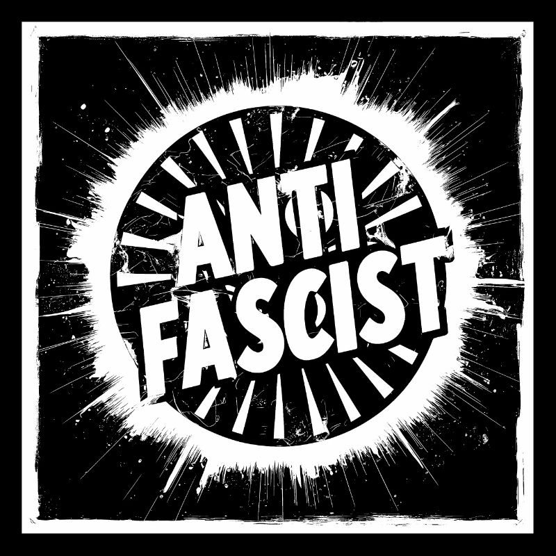 ANTIFASCIST Kreis Stern