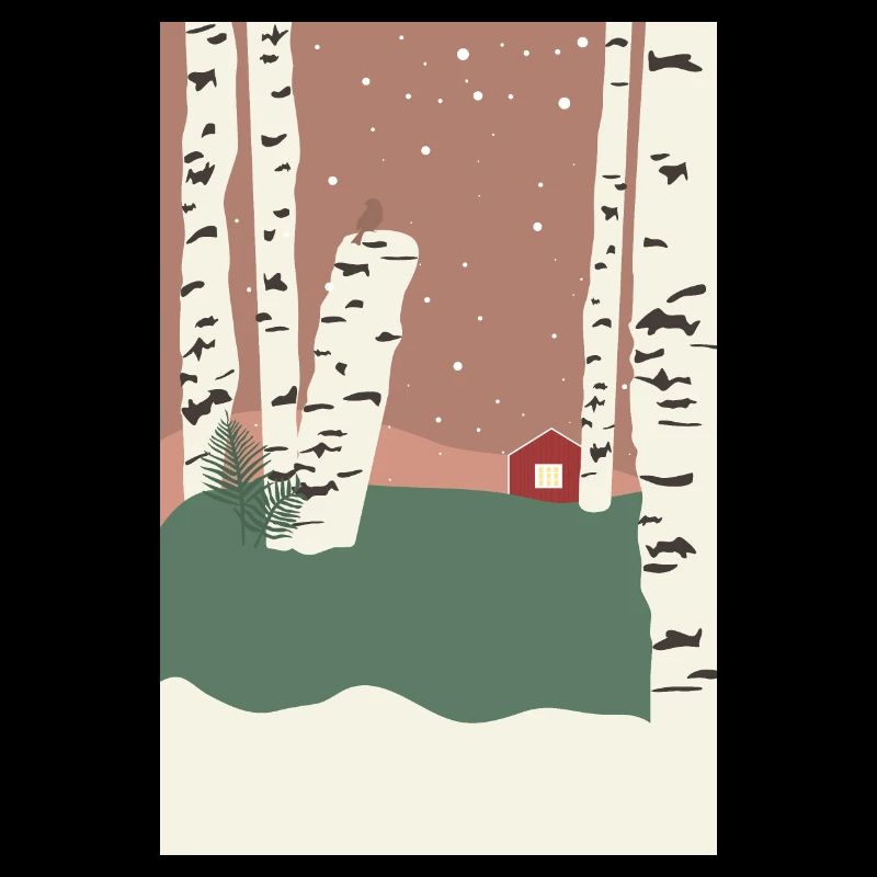Affiche Birch Forest Scandinavie