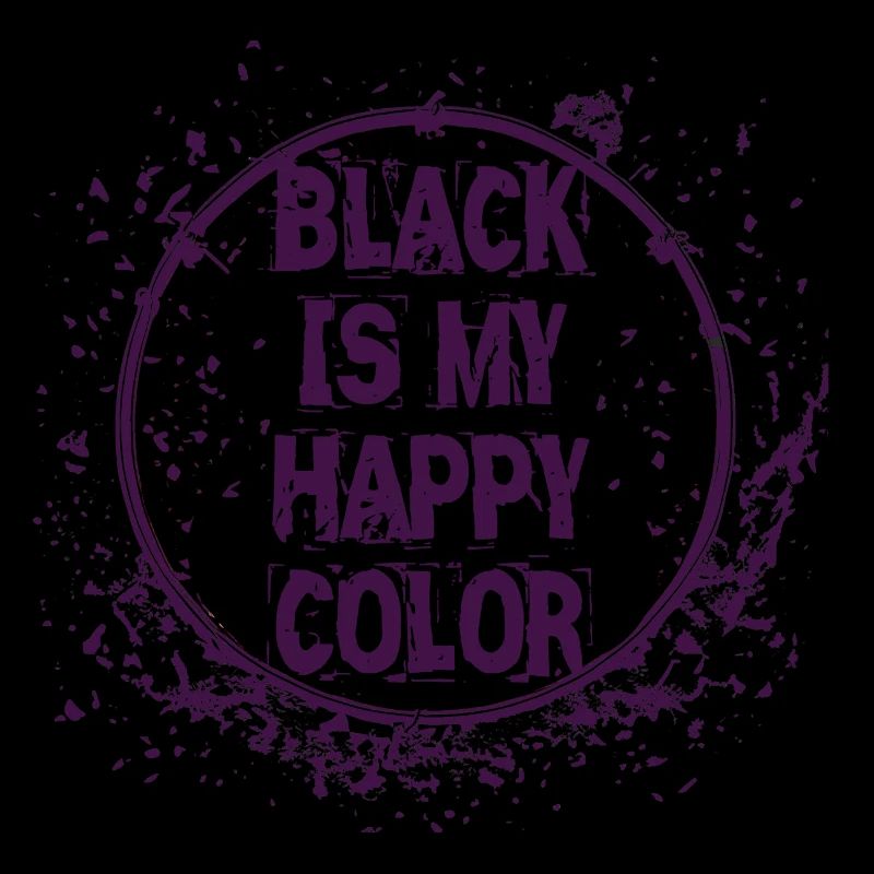 Happy color Schwarz Glücksfarbe Gothic Goth Emo