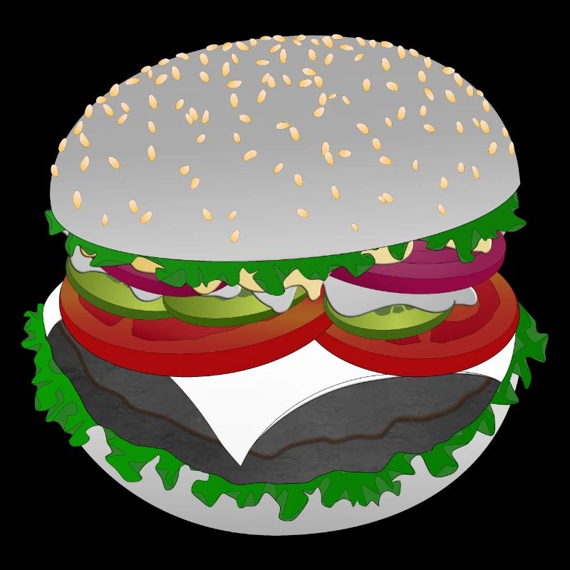 Style burger : Salade avec une bouchée