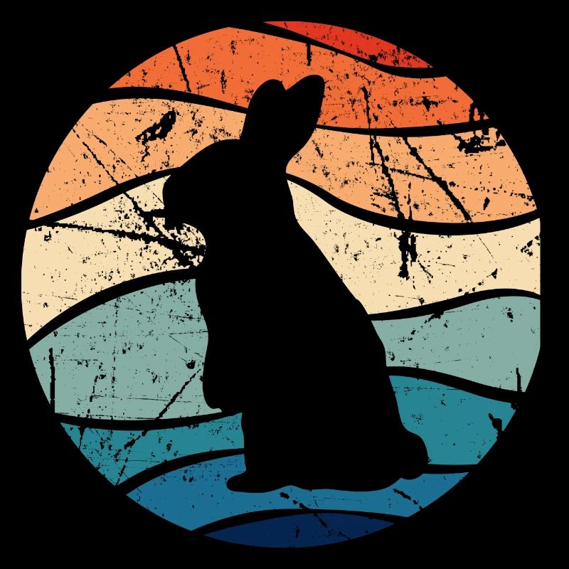 Lapin Lapin Lapin de Pâques Cadeau Rétro Lapin