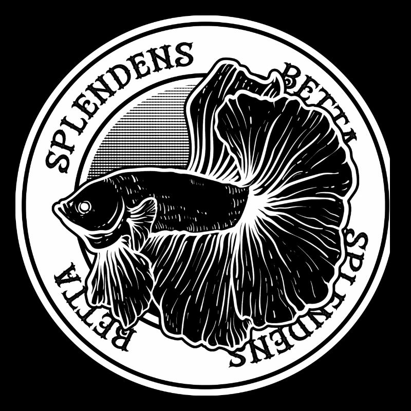 Betta Splendens Tattoo Siamese Fighter Fish