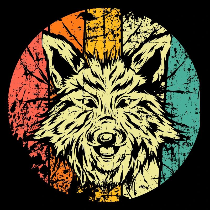 Tête de renard rétro