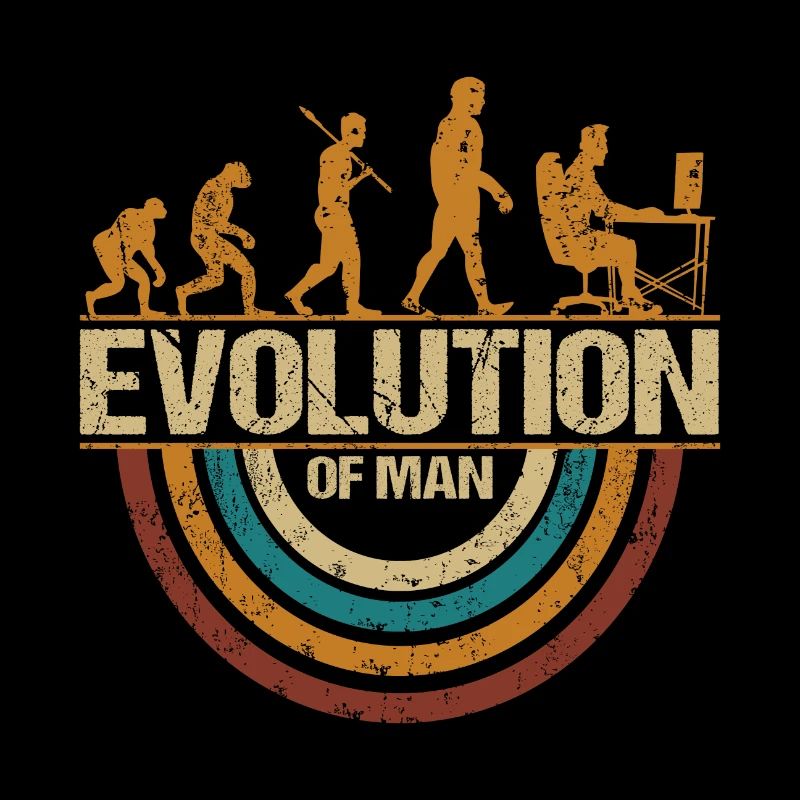 Programmer Computer Freak Evolution Retro