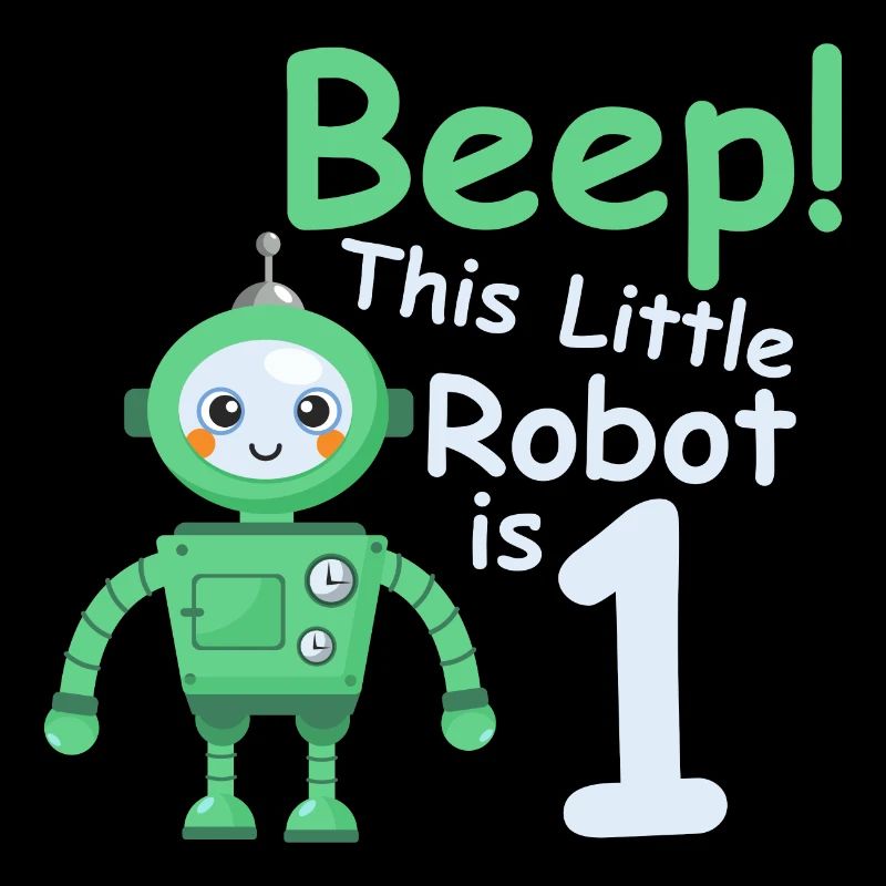 Geburtstagsshirt 1 jahr Roboter baby Junge Mädchen