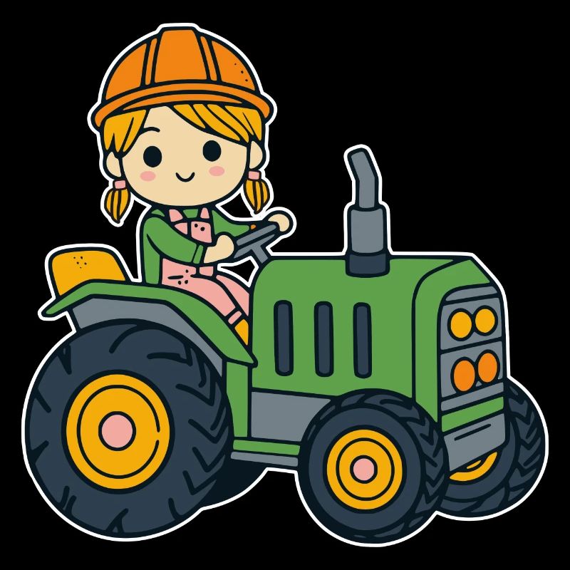 Mädchen mit Traktor