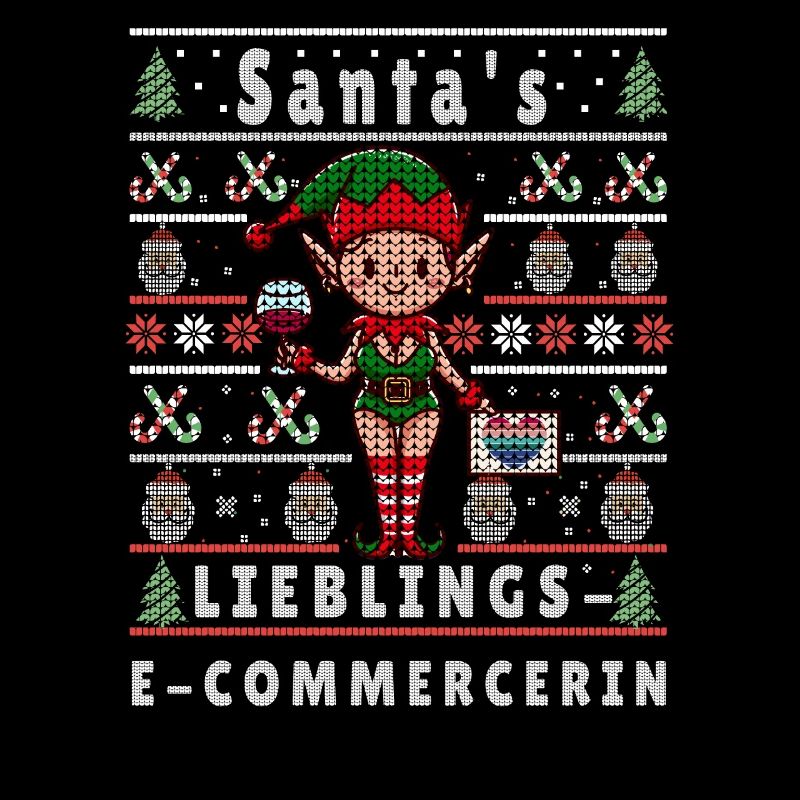 Ugly Weihnachten SANTAS LIEBLINGS E-Commercerin