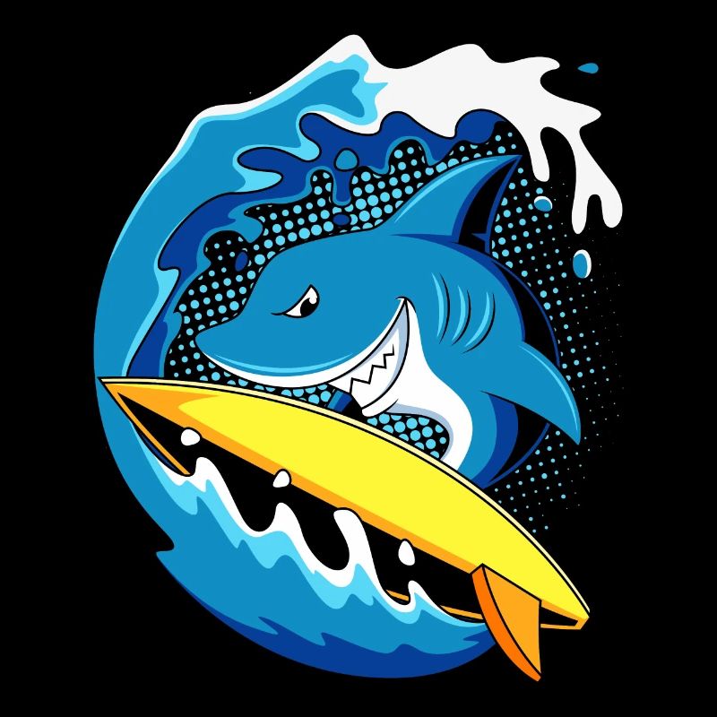 Shark Surfer Surfer Shark Divers
