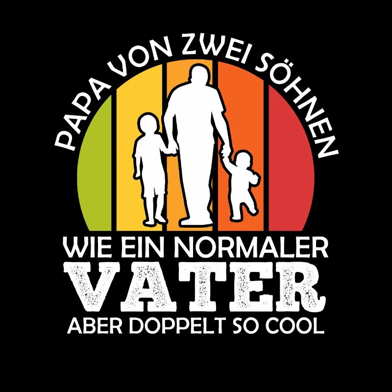 Papa 2 Kinder Vater 2 Söhne