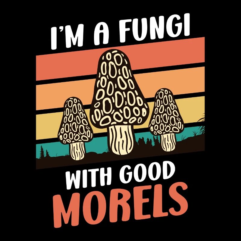 Je suis un champignon avec un bon cueilleur de champignons Morels