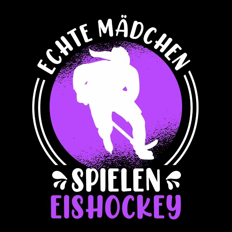 Echte Mädchen spielen Eishockey Damen