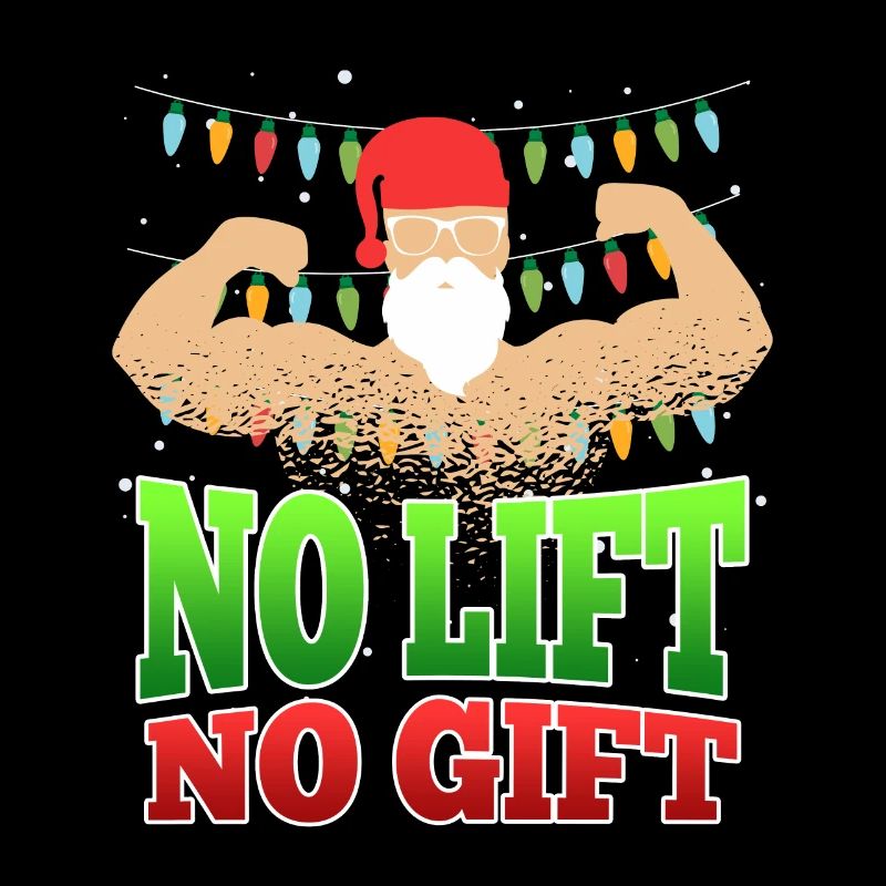 No Lift no Gift Nicholas Bodybuilder Noël