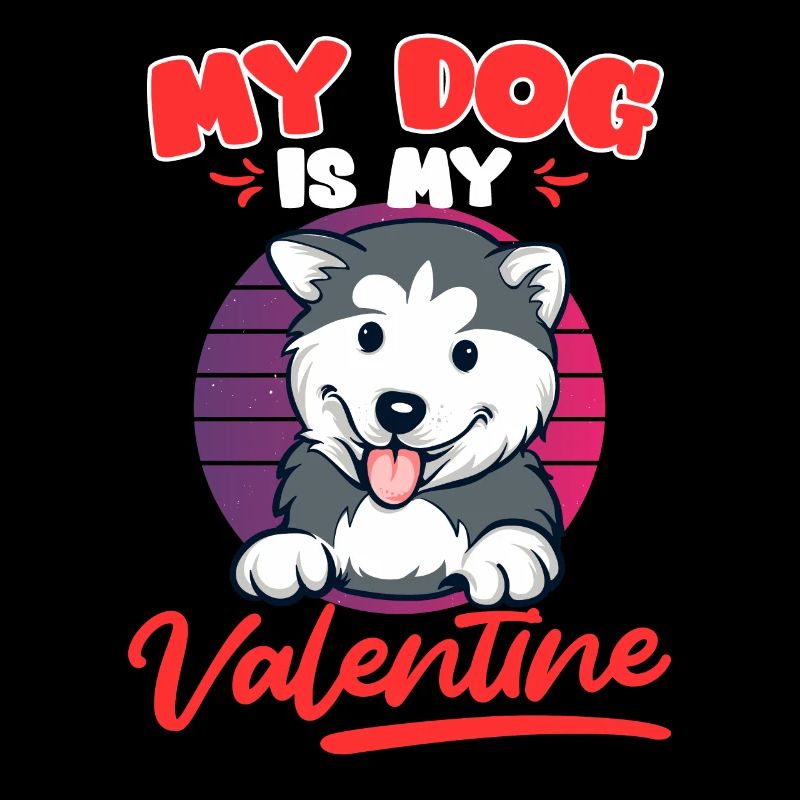 Husky Mon chien est mon amour Saint-Valentin