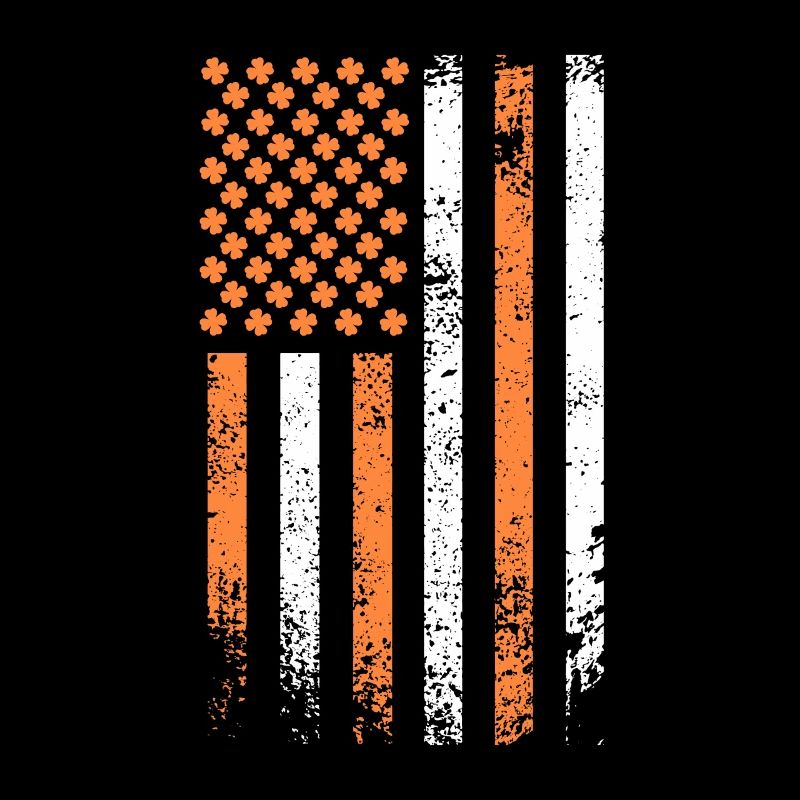 Le trèfle de la Saint-Patrick des États-Unis quitte le drapeau des États-Unis