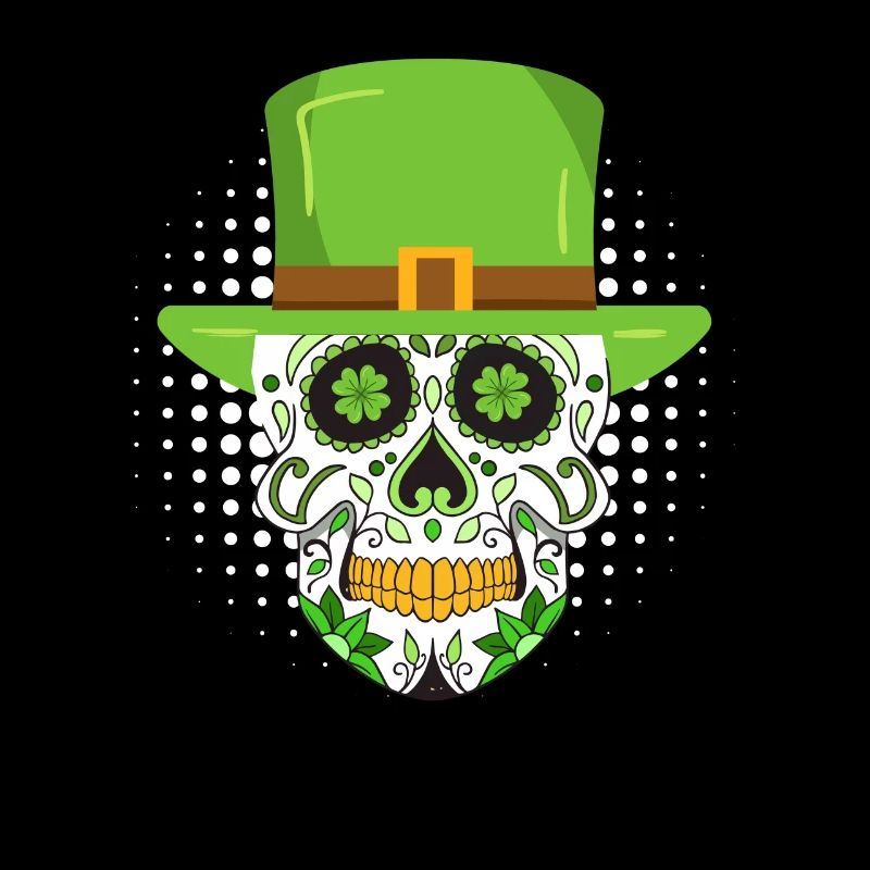 St. Patrick's Day Irish skeleton leprechaun