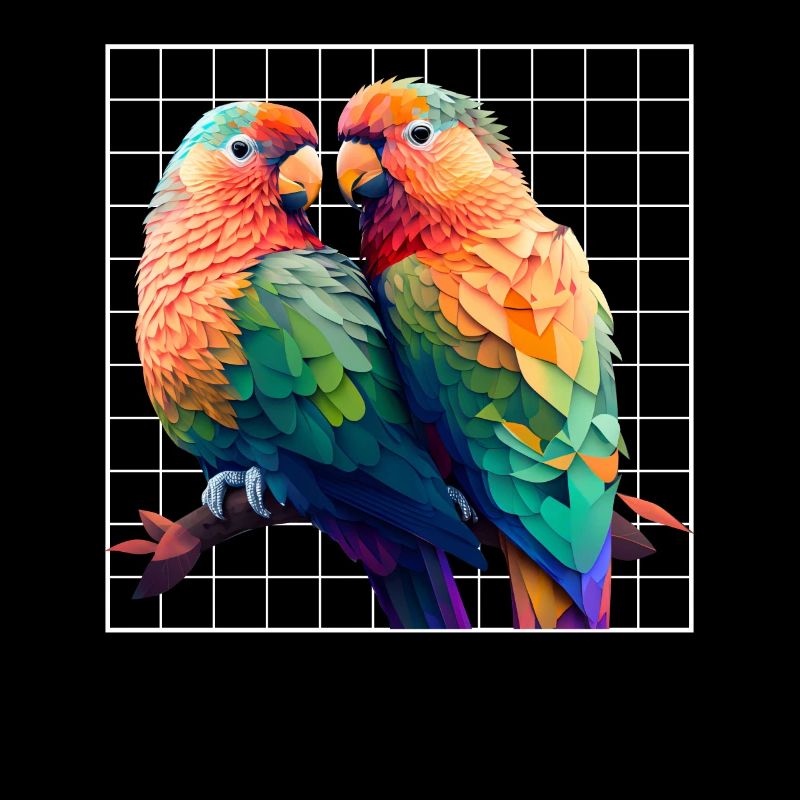 Inséparables Perroquets Amis Oiseaux Amis Oiseaux