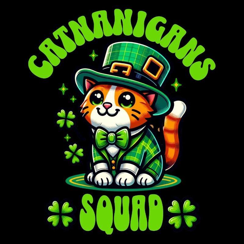 Katze St. Patricks Day