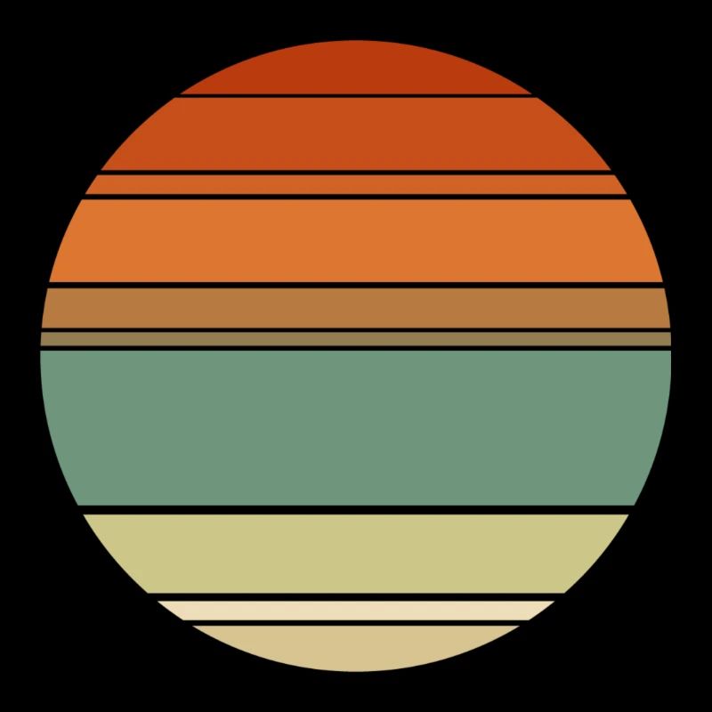 Retro Sunset Background Circle