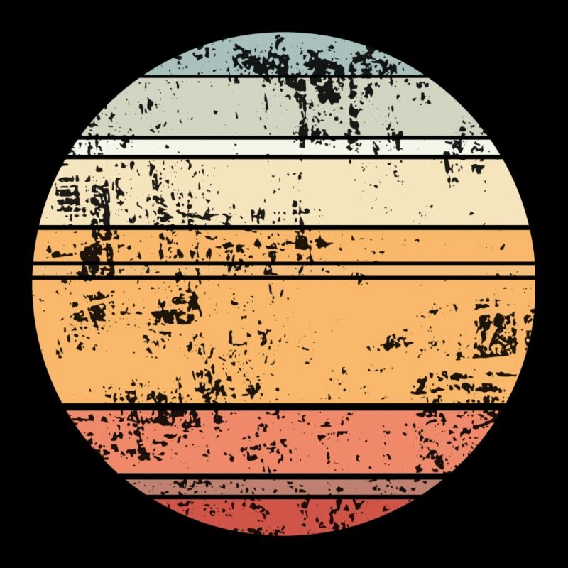 Retro Sunset Background Circle
