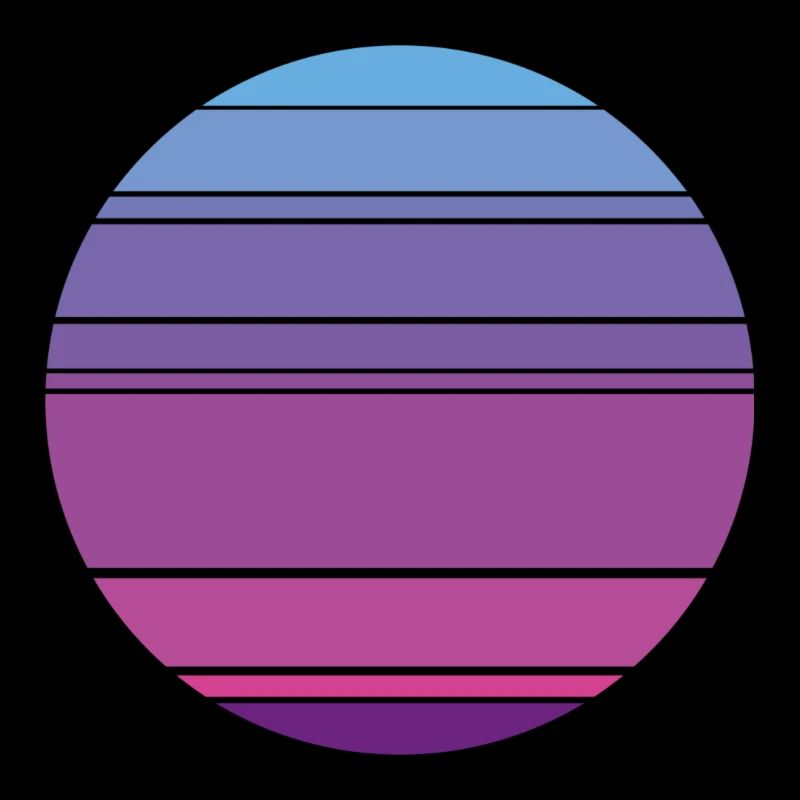 Cercle d’arrière-plan rétro Sunset