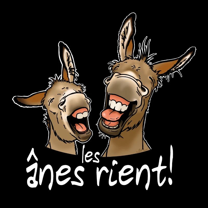Les ânes rient (texte blanc)