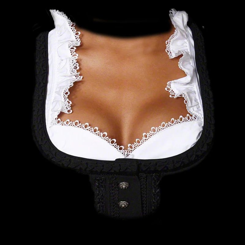 Costume poitrine décolleté dirndl décodé humour iron