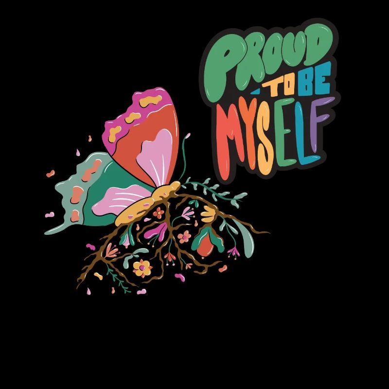 Papillons moi-même Dicton de motivation avec Cute B