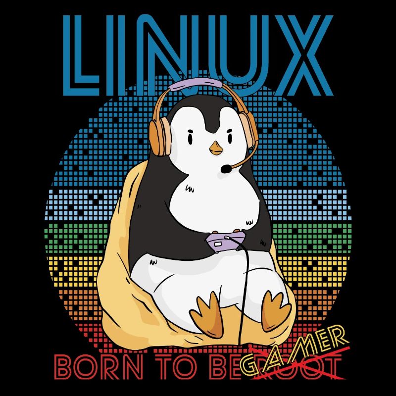 Gamer Linux Born To Be Root Geek Game Programmer A