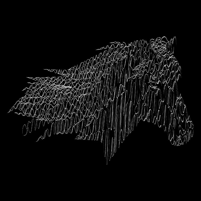 Cheval à couver blanc