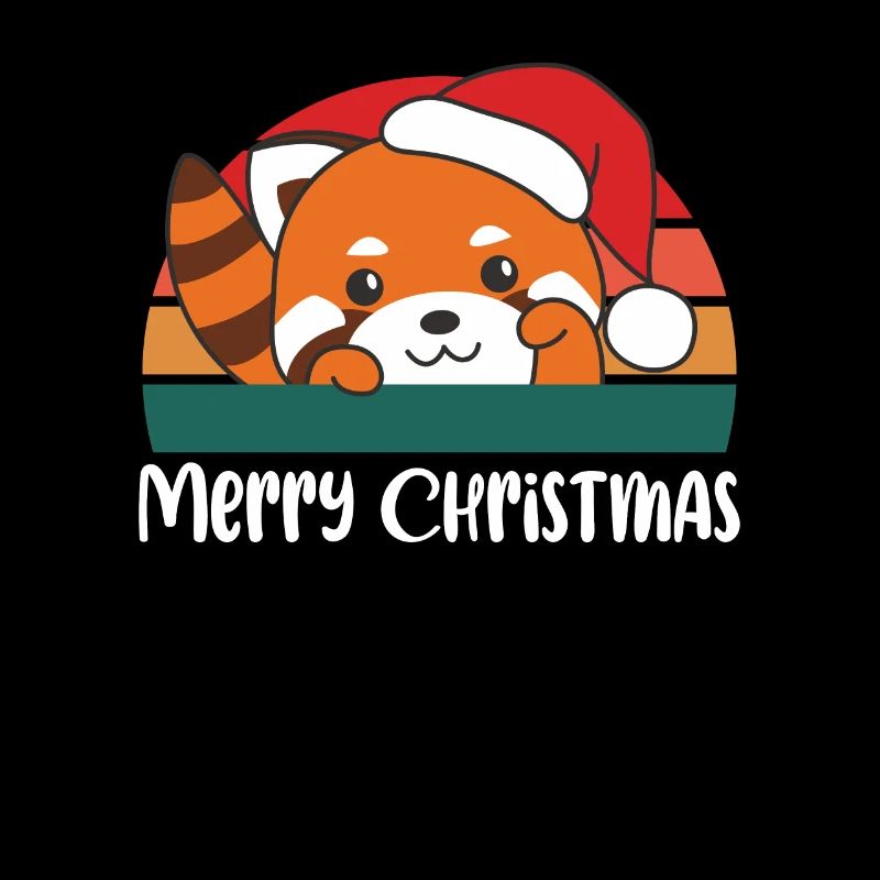 joyeux Noël Retro Red Panda Noël