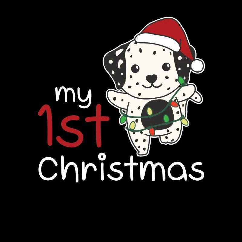 Chiens de Noël dalmates mon 1er Noël
