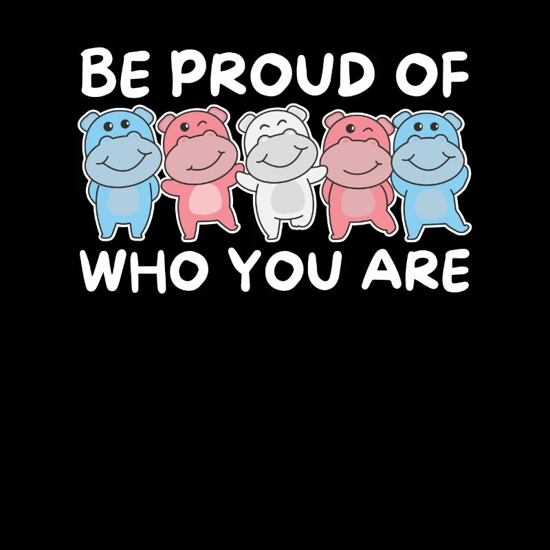 Drapeau Trans Gay Pride LGBTQ Hippopotame