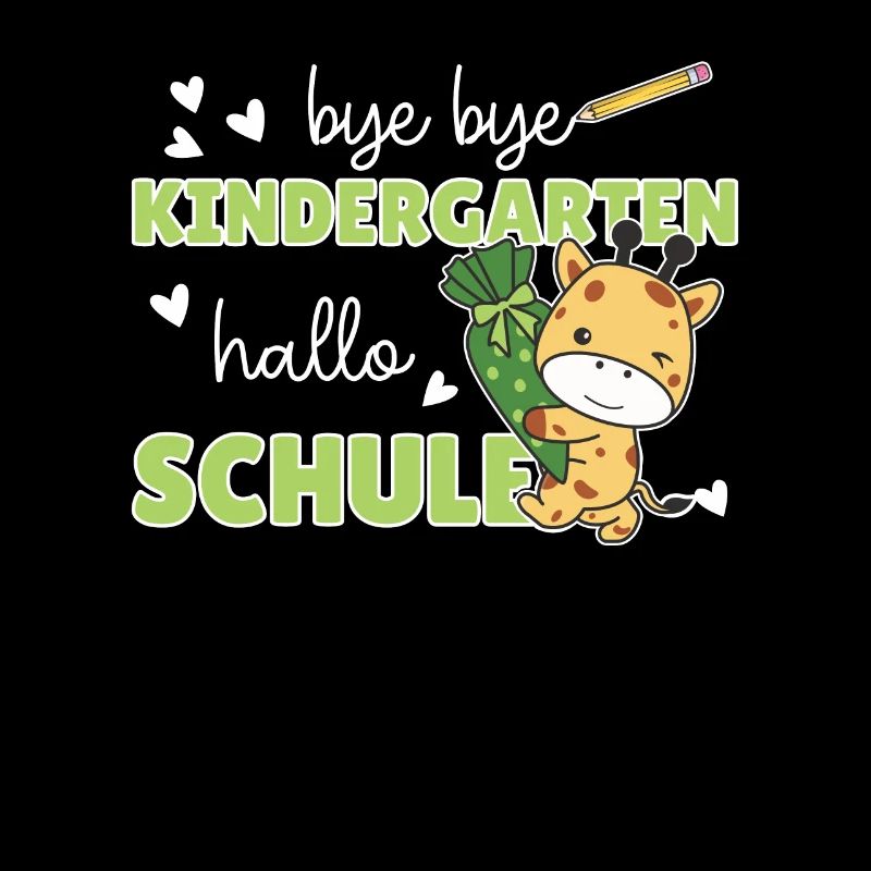 bye bye Kindergarten hallo Schule Giraffe