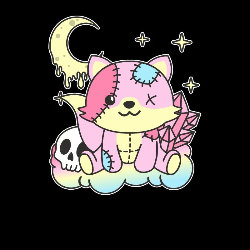 Kawaii Gothic Fuchs Pastellfarben Gothic Goth