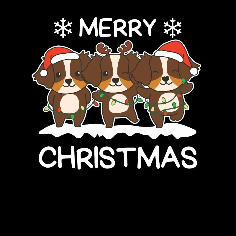 Frohe Weihnachten Australian Shepherd Heiligabend