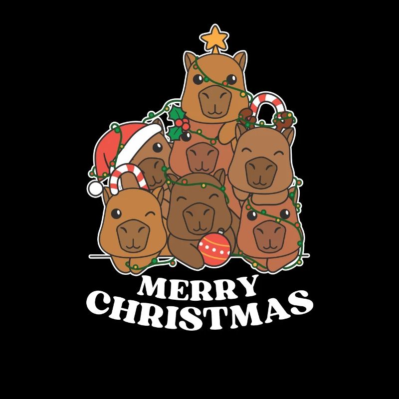 Joyeux Noël Capybara Réveillon de Noël