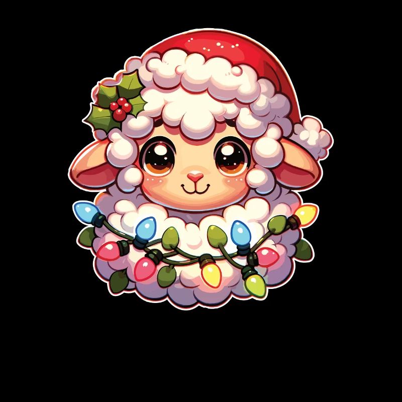Weihnachtsmütze Weihnachten Lichterkette Schaf