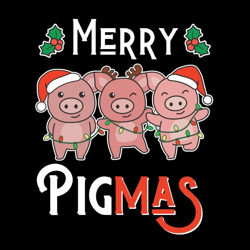 Noël de joyeux cochon de jeu de mots de Pigma