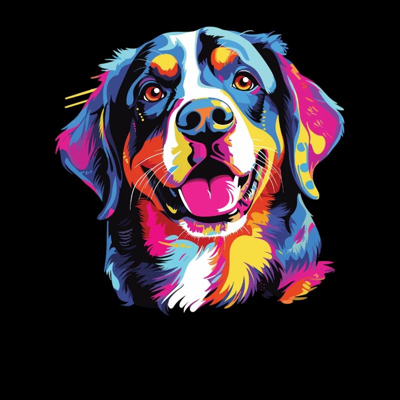 Wasserfarben Farbenfroher Entlebucher Sennenhund