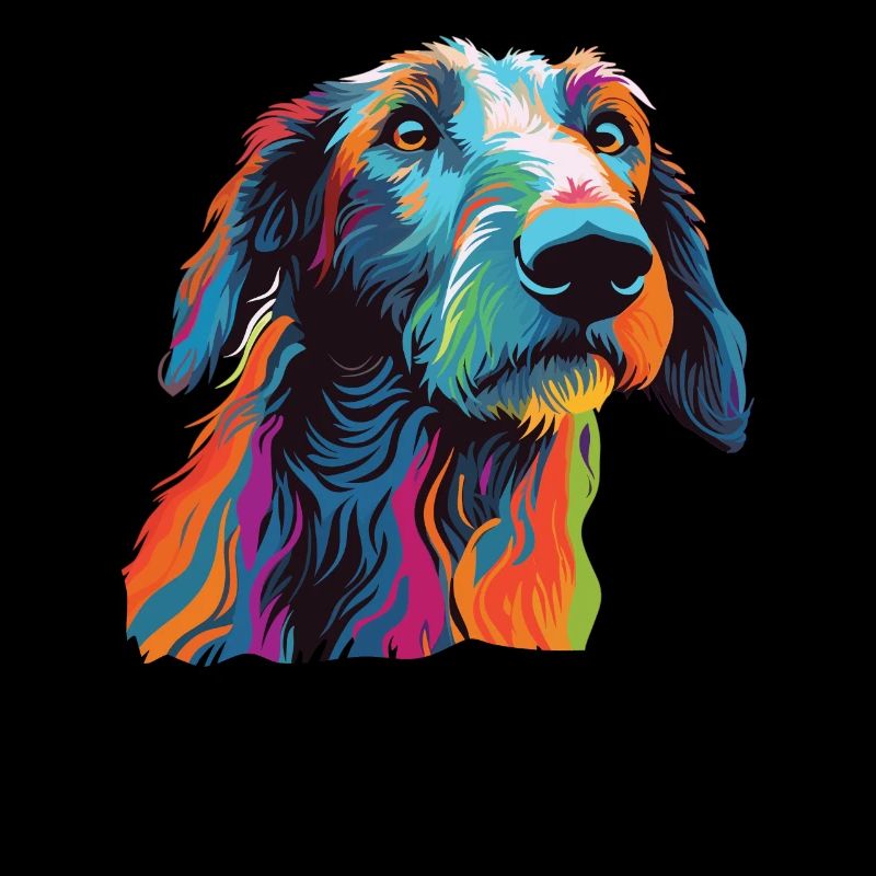 Aquarelle coloré Scottish Deerhound