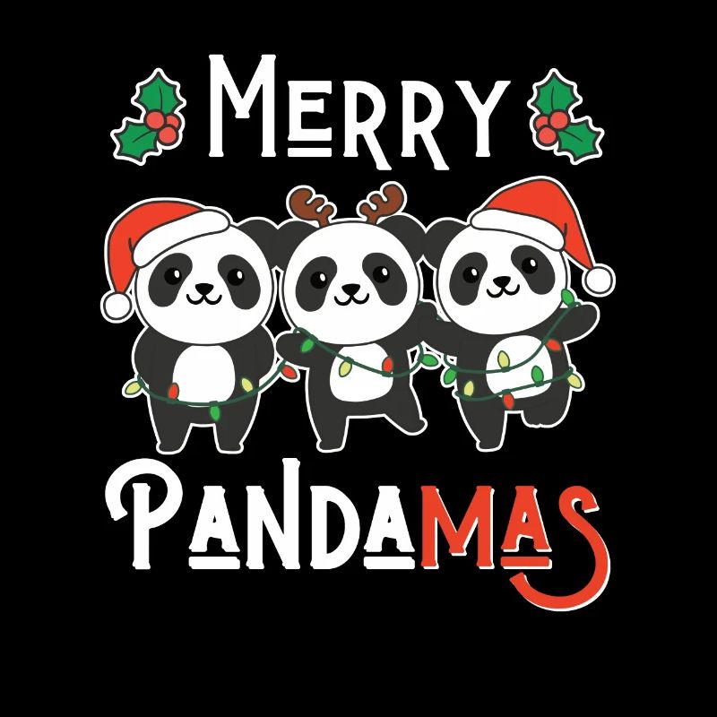 Joyeux Noël Pandamas Jeu de mots Panda