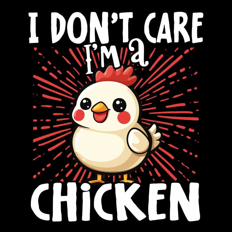 I don't care I'm a chicken - süßes Huhn