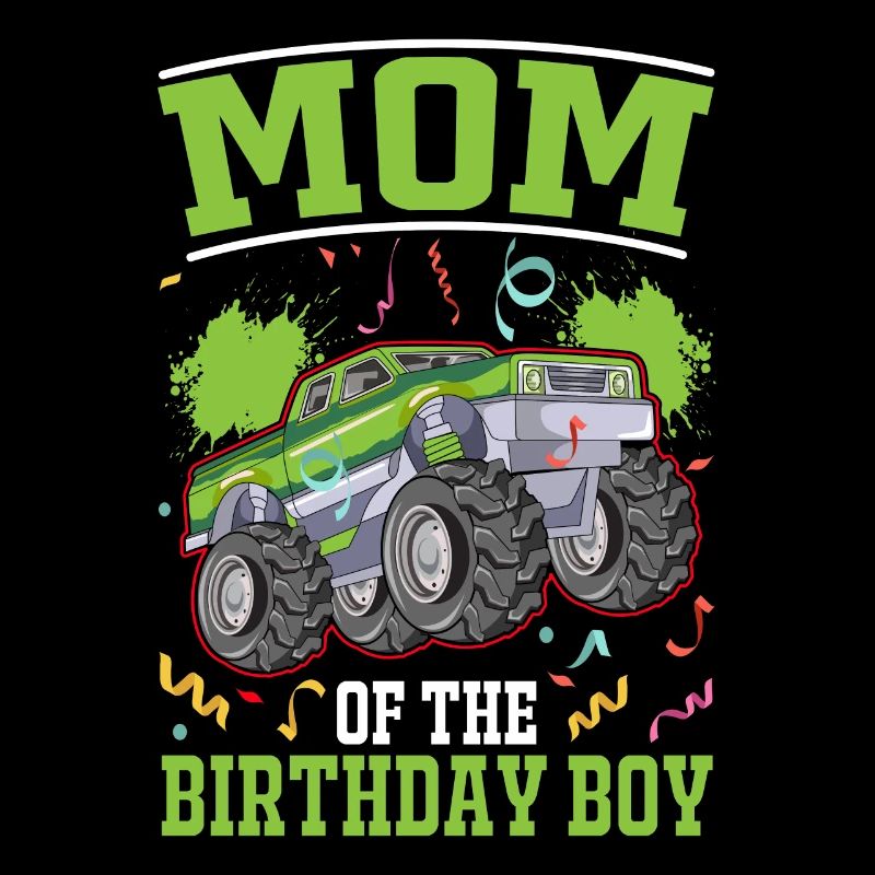 Junge Geburtstag Monstertruck Mom