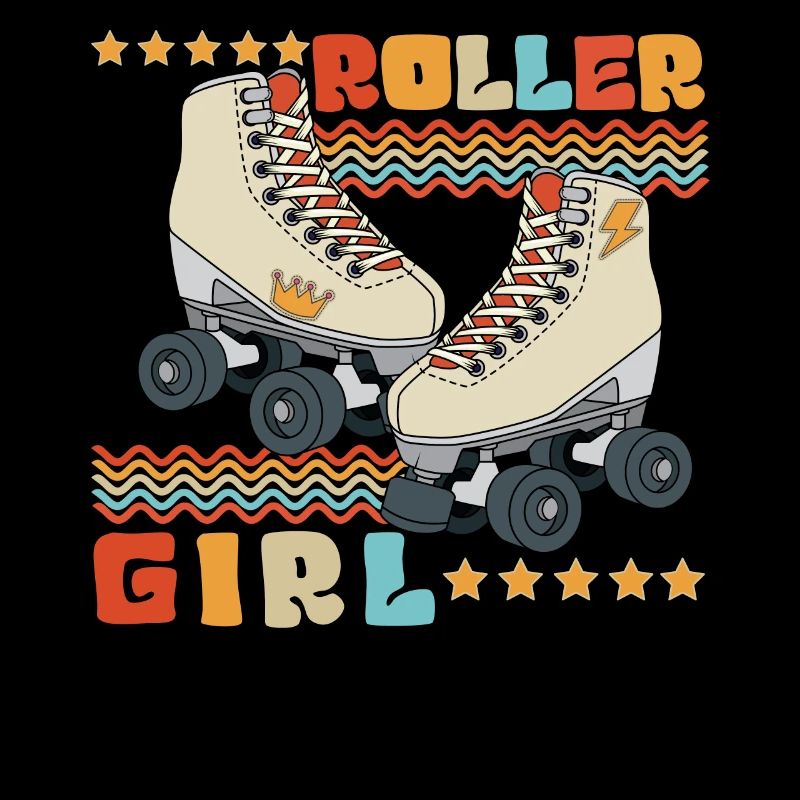 Roller Girl Retro 70s 80s Roller Skating