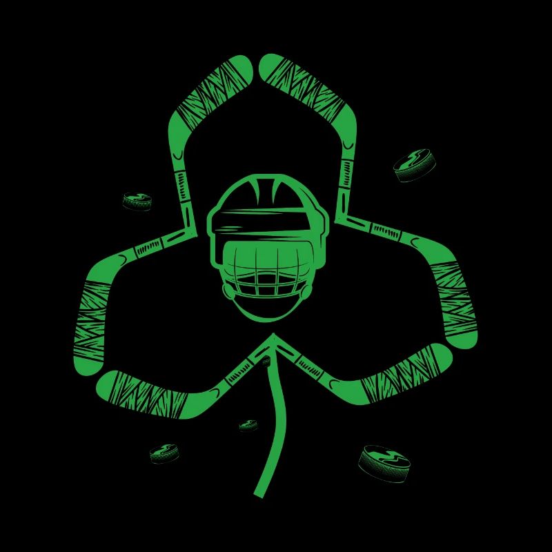 Ice Hockey Helmet Cloverleaf St. Patrick's Day