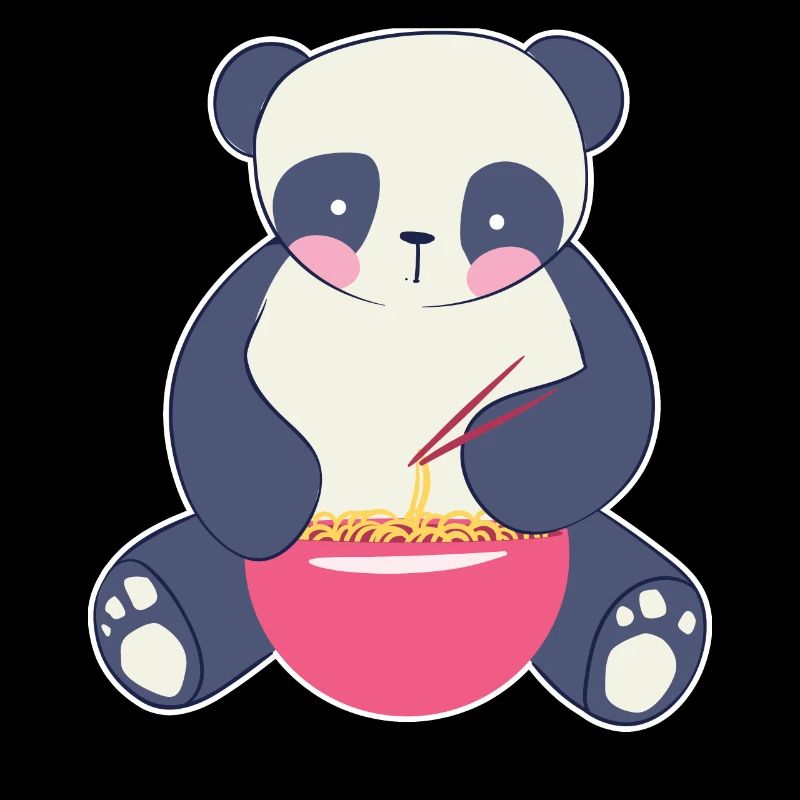 Panda panda bear eats cute animals