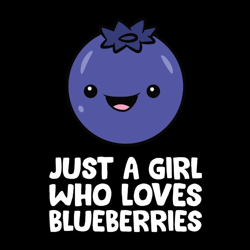Nur ein Mädchen, das Blaubeeren liebt