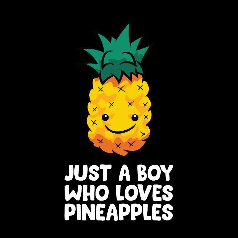 Nur ein Junge, der Ananas liebt