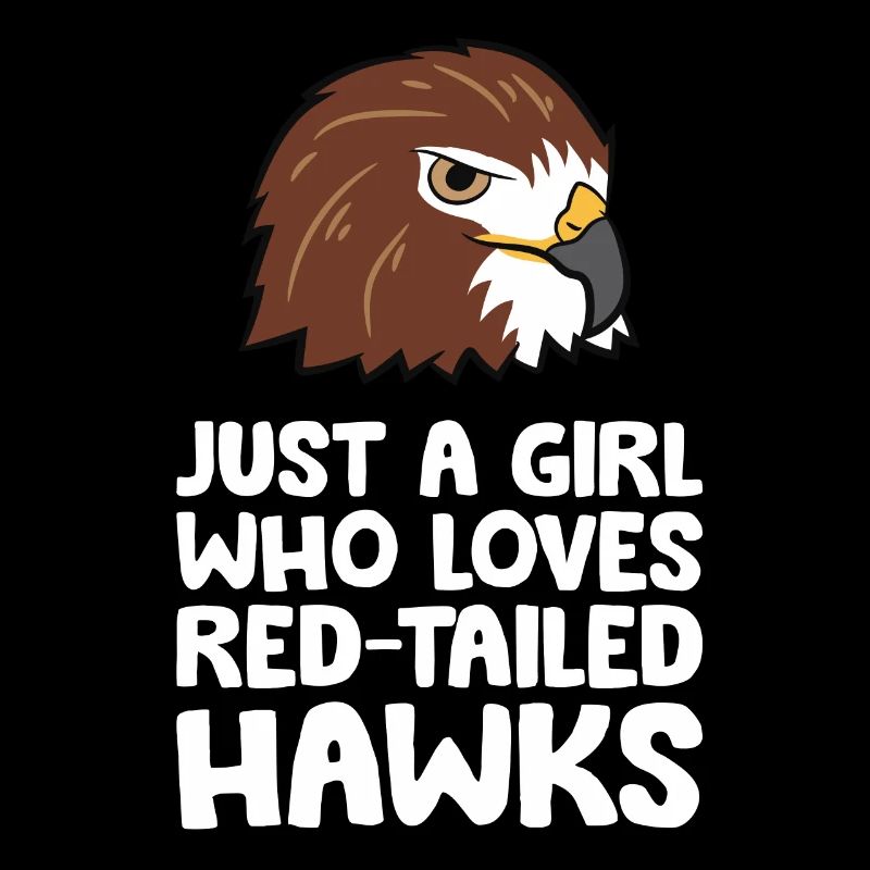 Nur ein Mädchen, das Rotschwanzbussarde liebt