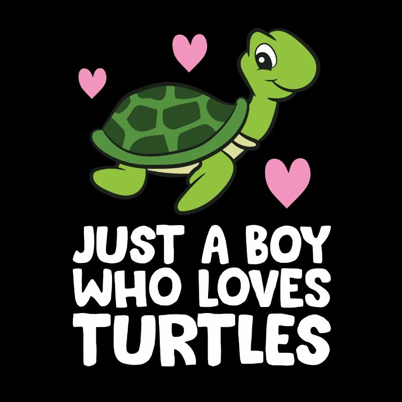 Nur ein Junge, der Schildkröten liebt